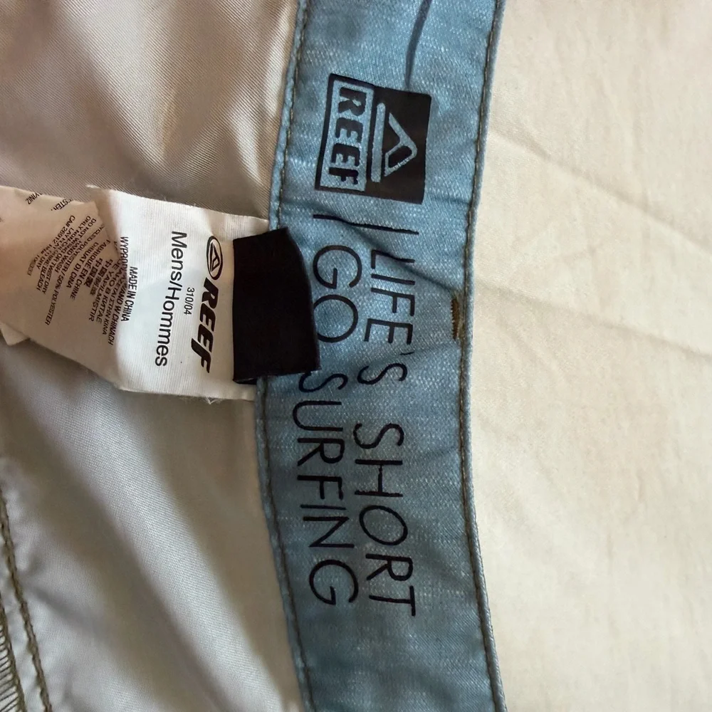 Reef Tan Flat Front Shorts